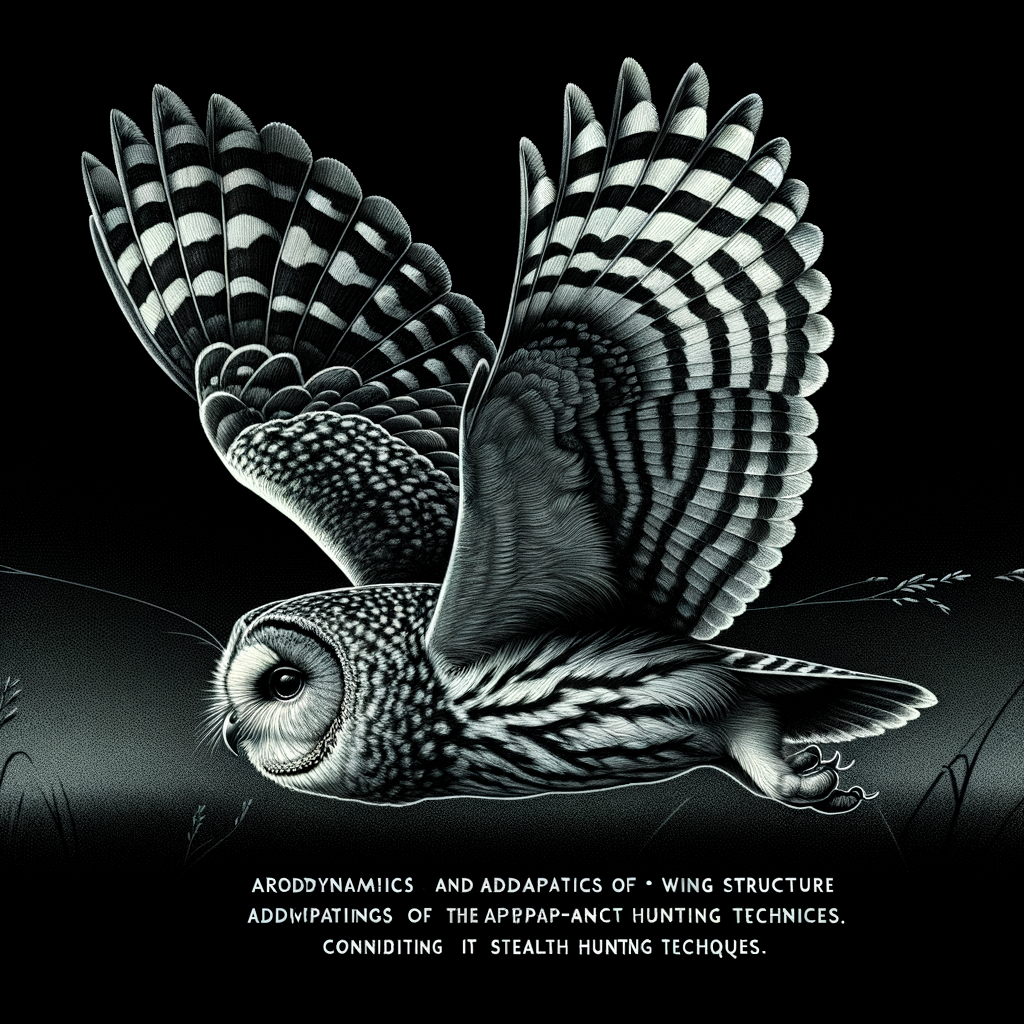 Nocturnal owl in mid-flight, highlighting owl silent flight mechanics, wing structure, and feather design for stealth hunting techniques.